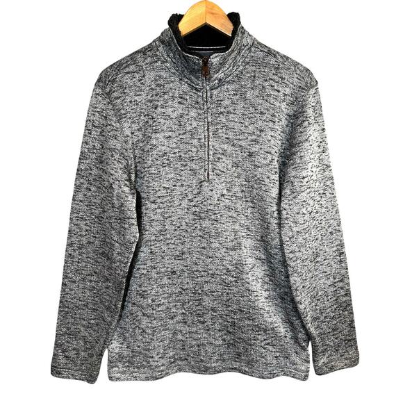 Weatherproof Mens Vintage Heather Gray Quarter Zip Pullover Sweater Size Medium - Picture 1 of 10